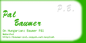 pal baumer business card